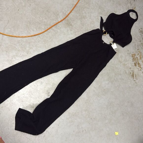 LOVERS and FRIENDS - NWT - Size Medium - Knit Cut Out Halter Jumpsuit - Picture 1 of 5